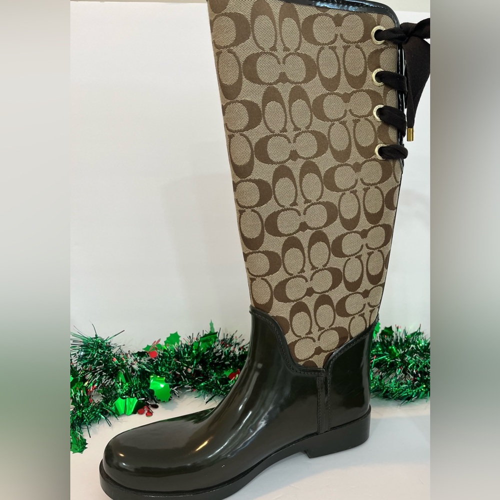 Coach Signature Women's Tristee Rain Boots 9 - Picture 6 of 14